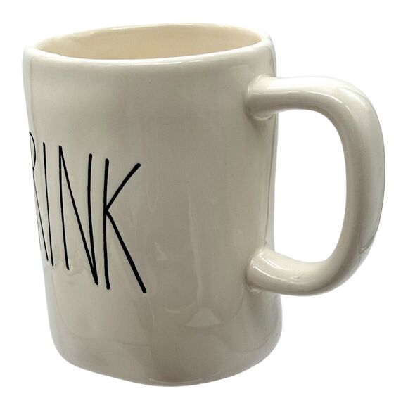 Rae Dunn Magenta DRINK Coffee Tea Mug Big M LL Farmhouse Rustic Normcore Trad - Picture 2 of 11